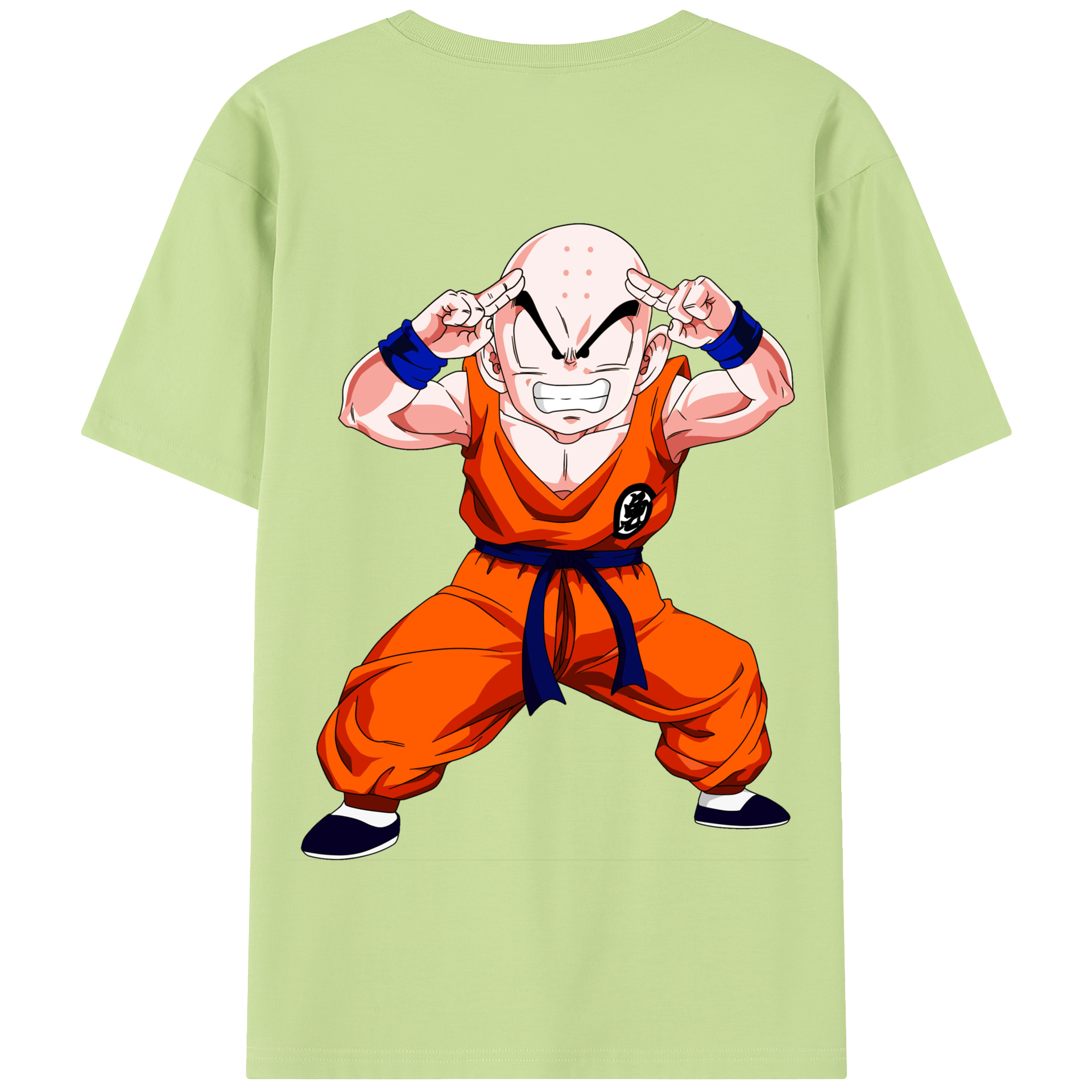 （画像用） ドラゴンボール クリリン DRAGON BALL krillin 綿100％半袖Tシャツ（背面プリント）